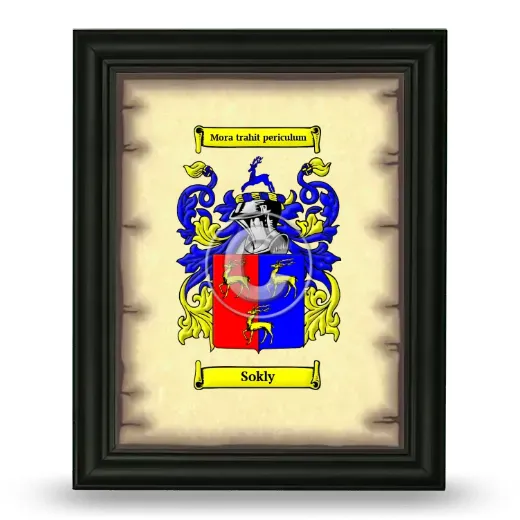 Sokly Coat of Arms Framed - Black