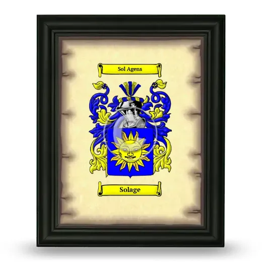 Solage Coat of Arms Framed - Black
