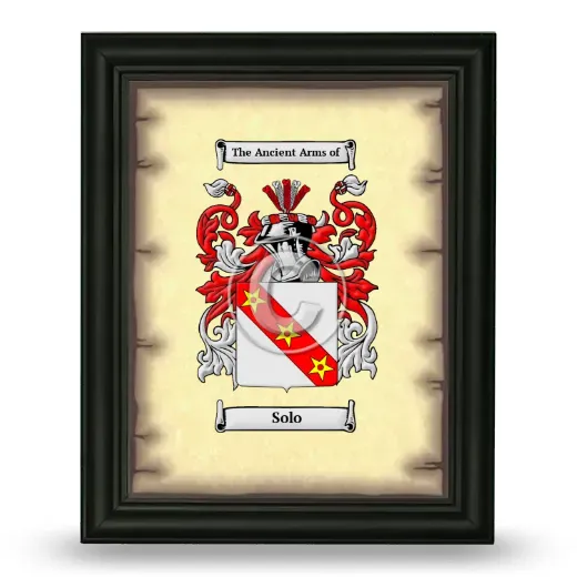 Solo Coat of Arms Framed - Black