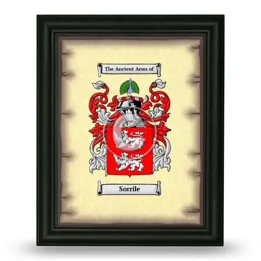 Sorrile Coat of Arms Framed - Black