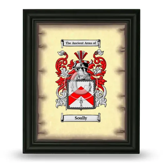 Soully Coat of Arms Framed - Black