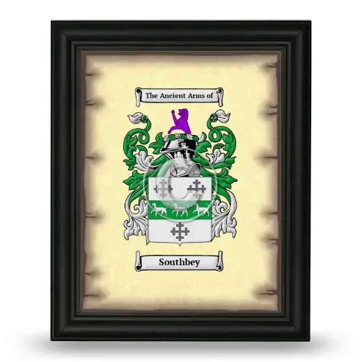 Southbey Coat of Arms Framed - Black