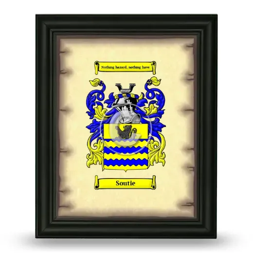 Soutie Coat of Arms Framed - Black