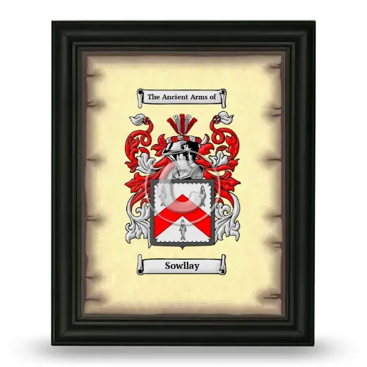 Sowllay Coat of Arms Framed - Black