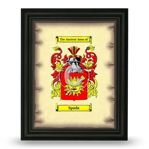 Spada Coat of Arms Framed - Black