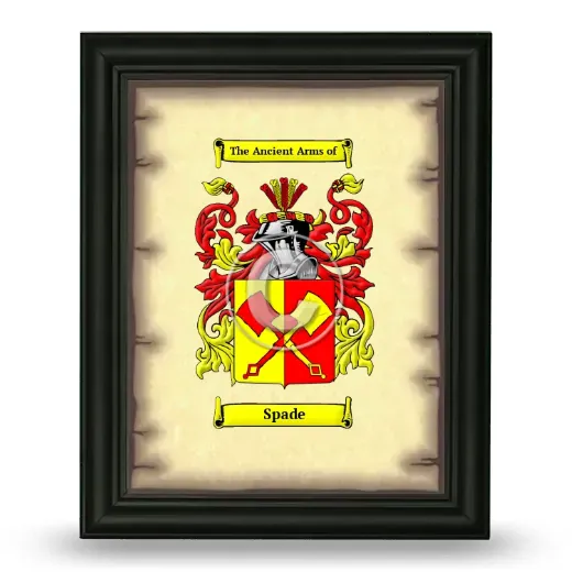 Spade Coat of Arms Framed - Black