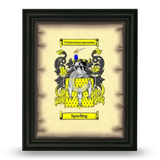Sparling Coat of Arms Framed - Black