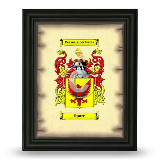 Sparr Coat of Arms Framed - Black