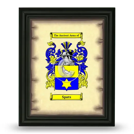 Spats Coat of Arms Framed - Black