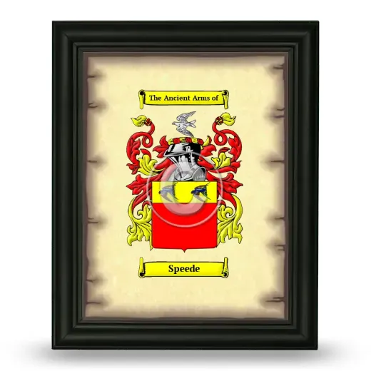 Speede Coat of Arms Framed - Black