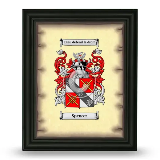 Spencer Coat of Arms Framed - Black