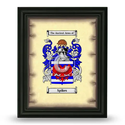 Spikes Coat of Arms Framed - Black
