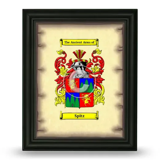 Spitz Coat of Arms Framed - Black
