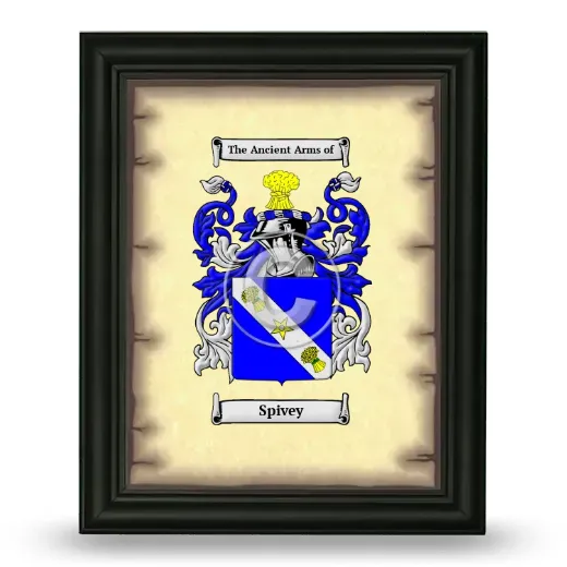 Spivey Coat of Arms Framed - Black