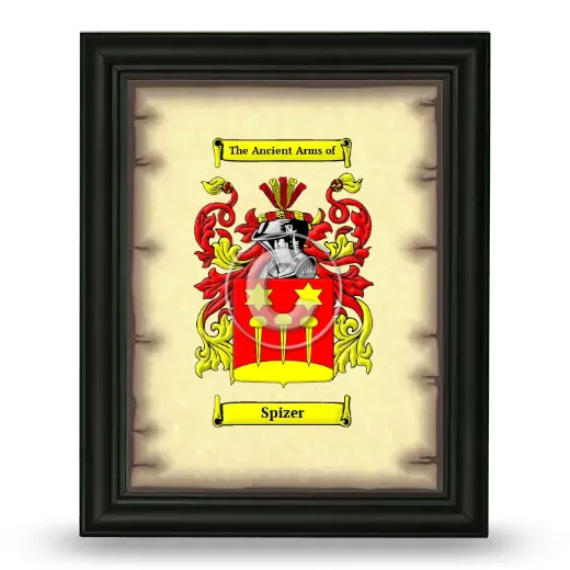Spizer Coat of Arms Framed - Black