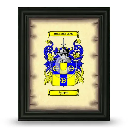 Sporin Coat of Arms Framed - Black