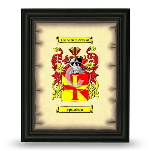 Spurdens Coat of Arms Framed - Black