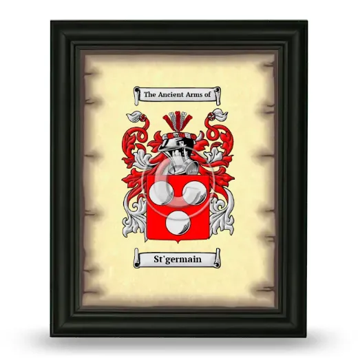 St'germain Coat of Arms Framed - Black
