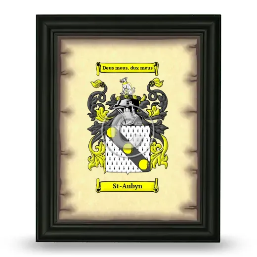 St-Aubyn Coat of Arms Framed - Black