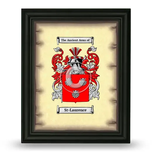 St-Laurence Coat of Arms Framed - Black