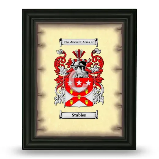 Stables Coat of Arms Framed - Black