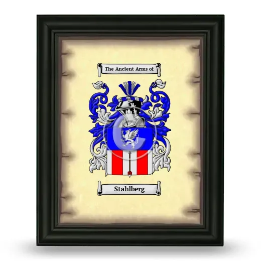 Stahlberg Coat of Arms Framed - Black