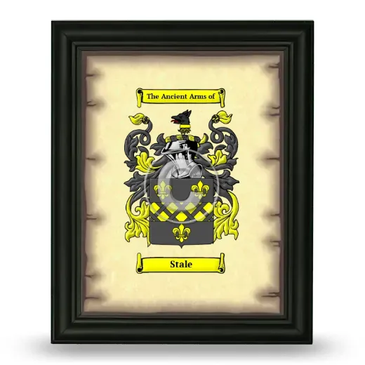 Stale Coat of Arms Framed - Black
