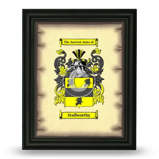 Stallworthy Coat of Arms Framed - Black