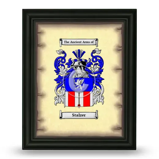 Stalzer Coat of Arms Framed - Black