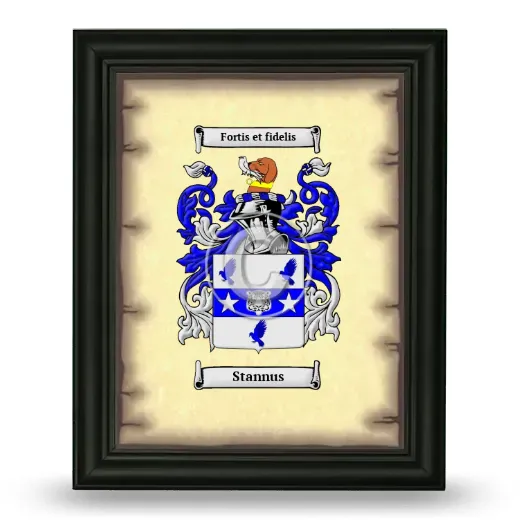 Stannus Coat of Arms Framed - Black