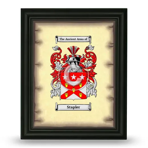 Stapler Coat of Arms Framed - Black