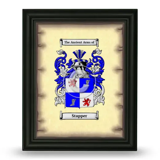 Stapper Coat of Arms Framed - Black