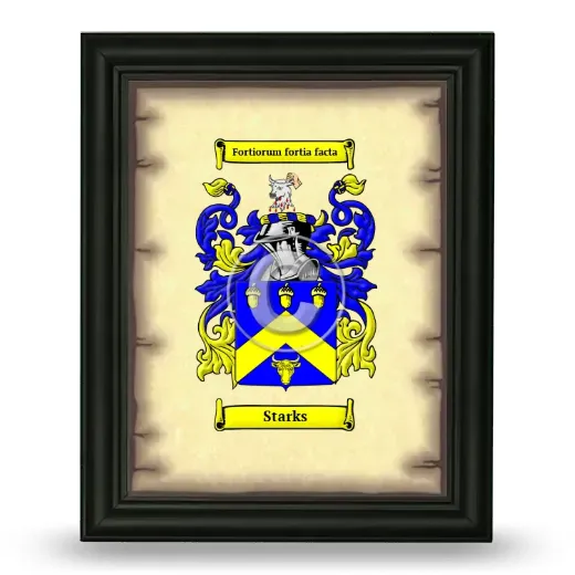 Starks Coat of Arms Framed - Black