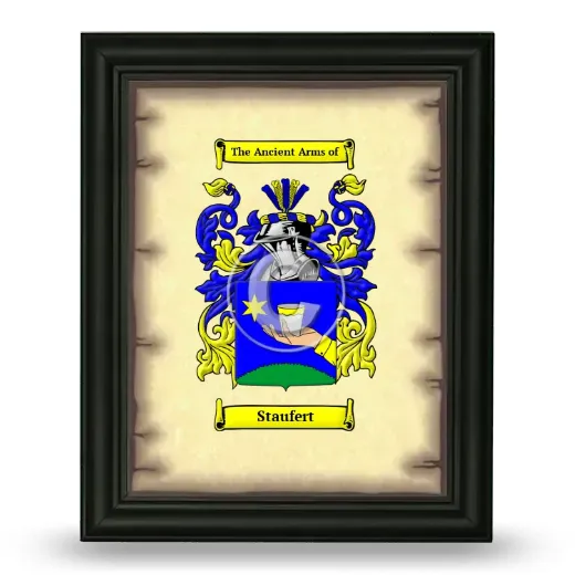 Staufert Coat of Arms Framed - Black
