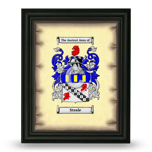 Steale Coat of Arms Framed - Black