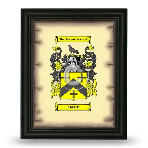 Stearn Coat of Arms Framed - Black