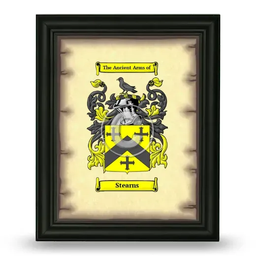 Stearns Coat of Arms Framed - Black