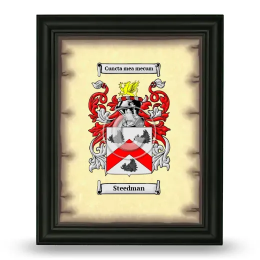 Steedman Coat of Arms Framed - Black