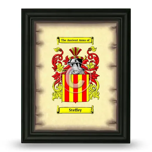 Steffey Coat of Arms Framed - Black