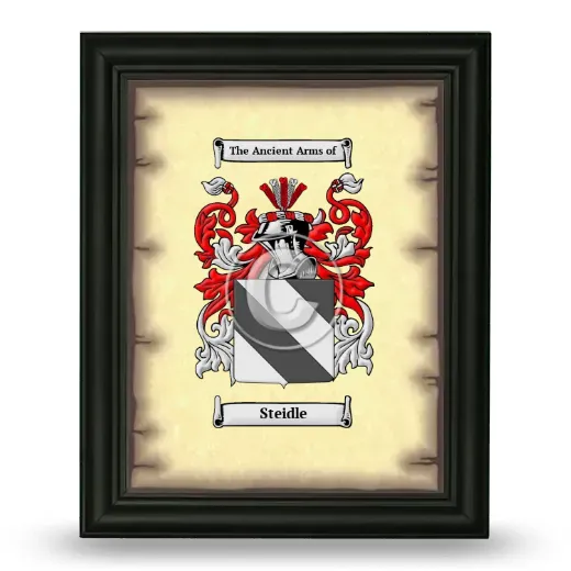 Steidle Coat of Arms Framed - Black
