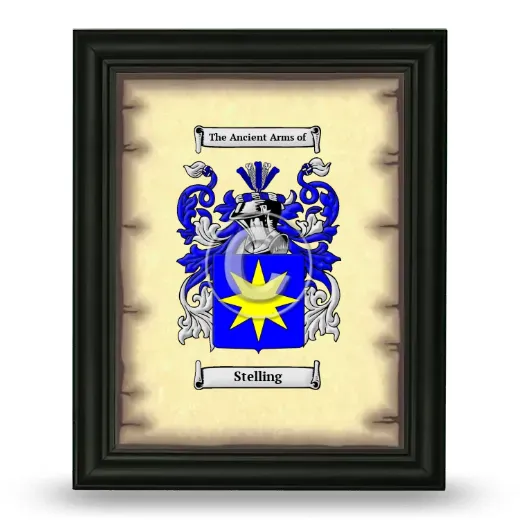 Stelling Coat of Arms Framed - Black