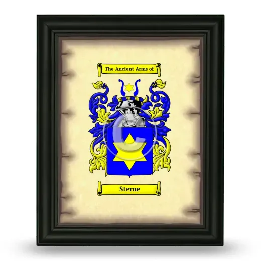 Sterne Coat of Arms Framed - Black