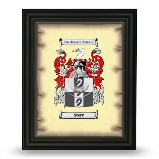 Stery Coat of Arms Framed - Black