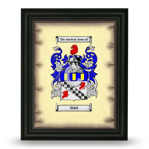 Stiel Coat of Arms Framed - Black