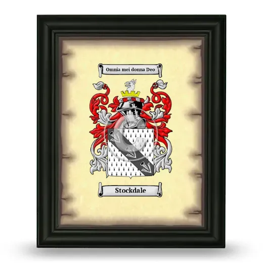 Stockdale Coat of Arms Framed - Black