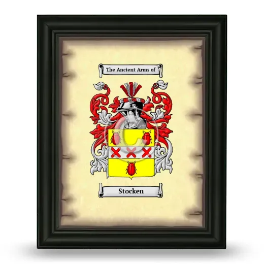 Stocken Coat of Arms Framed - Black