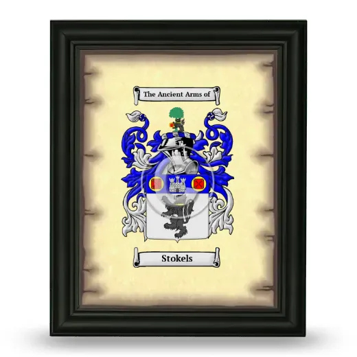 Stokels Coat of Arms Framed - Black