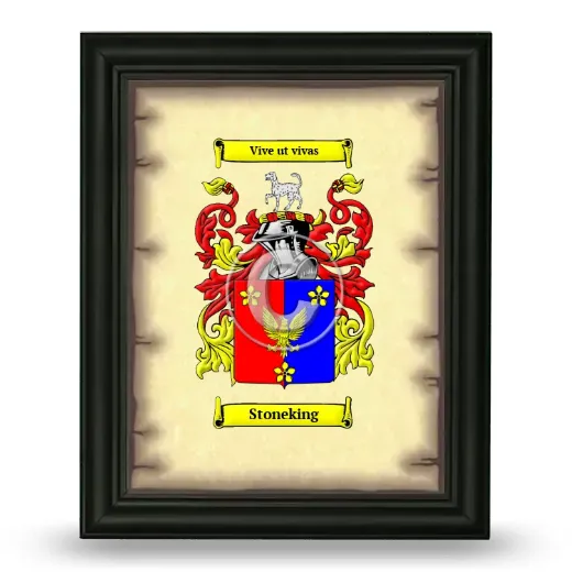 Stoneking Coat of Arms Framed - Black