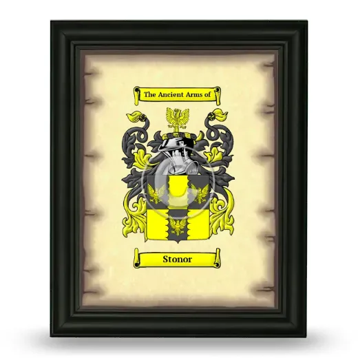 Stonor Coat of Arms Framed - Black