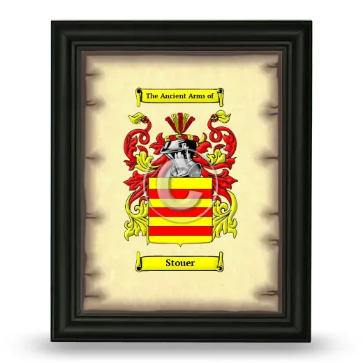 Stouer Coat of Arms Framed - Black